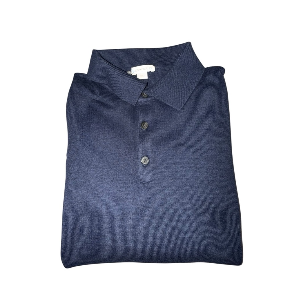 NWT Crewcuts Navy Blue Polo Long Sleeve Shirt Size 12